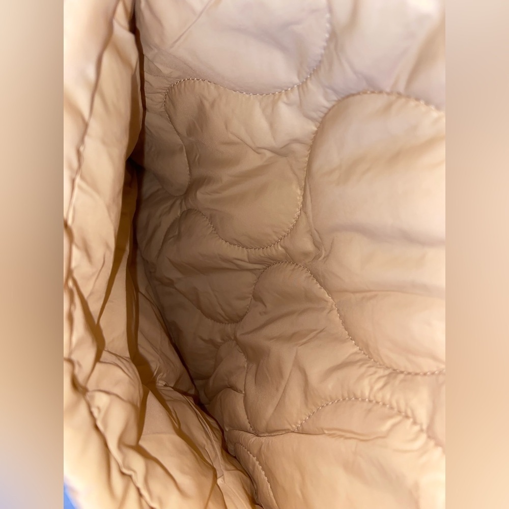 STEVE MADDEN Yellow and Peach Puffer Scarf - Picture 7 of 9
